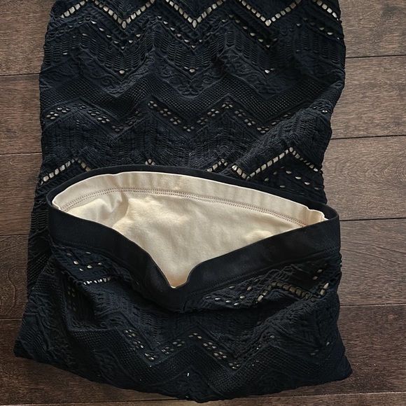 bebe Bodycon Black Lace Crochet Dress S - Picture 6 of 7